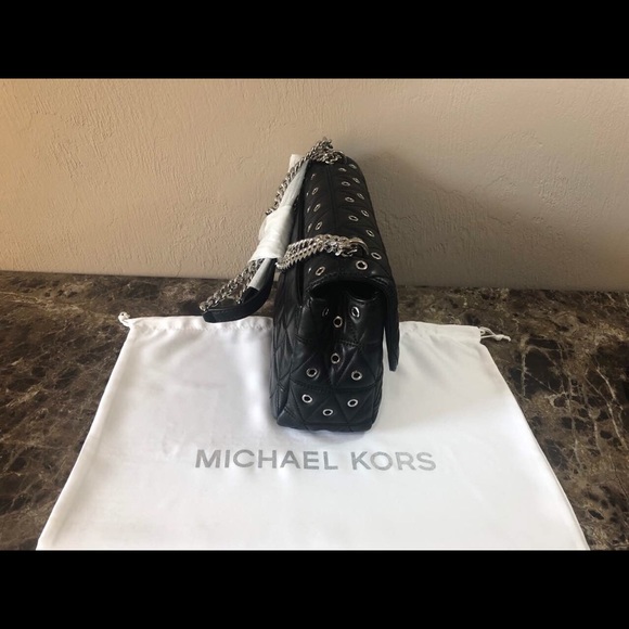 Michael Kors Sloan Large Chain Shoulder Bag Black - Picture 2 of 4